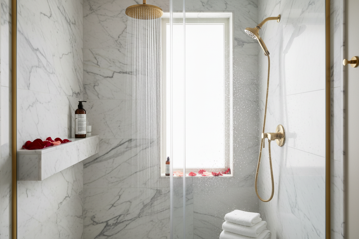 Ultra-Luxury Shower with Roses