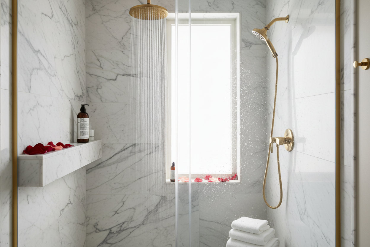 Ultra-Luxury Shower with Roses