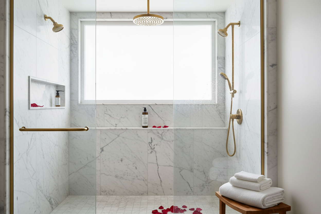 Ultra-Luxury Shower with Roses