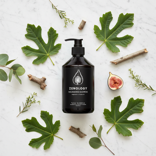 Zenology Shampoo Flat Lay